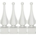 thumbnail image 1 of BESTOYARD Aluminum Quad Finial Fence Decor Silver 4pcs, 1 of 5