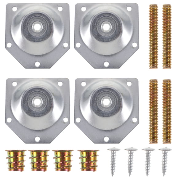 BESTOYARD 4Pcs Plated Silver Furniture Leg Brace with Angle Accessories for Solid Wood Leg Connection