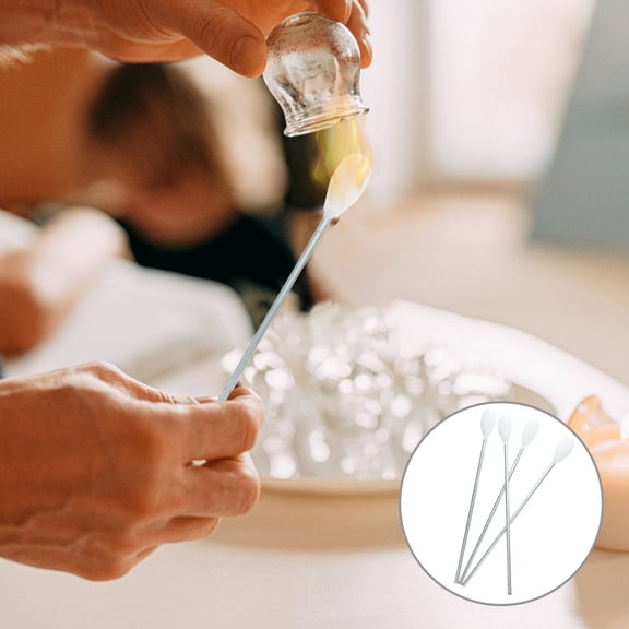 BESTOYARD 4pcs Cupping Cotton Balls Swabs for Salon Vacuum Igniter Fire Rod Massage Tool