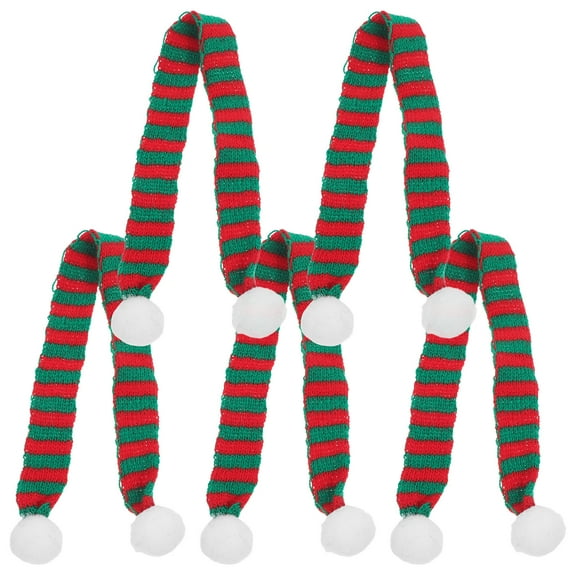 BESTOYARD 5 Pcs Women's Fashion Scarves DIY Material Cloth Green Striped for Families Christmas Home Decor