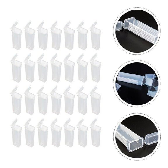 BESTOYARD White PP Microscope Slide Holder for Easy Specimen Storage 50Pcs