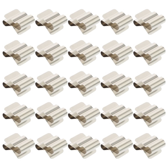 BESTOYARD 50Pcs Solar Panel Cable Clips Stainless Steel Wire Clamp for Photovoltaic Wire Management
