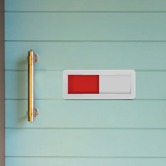 BESTOYARD 5Pcs Office Door Signs Sliding Privacy Indicator with Red Green Acrylic Material