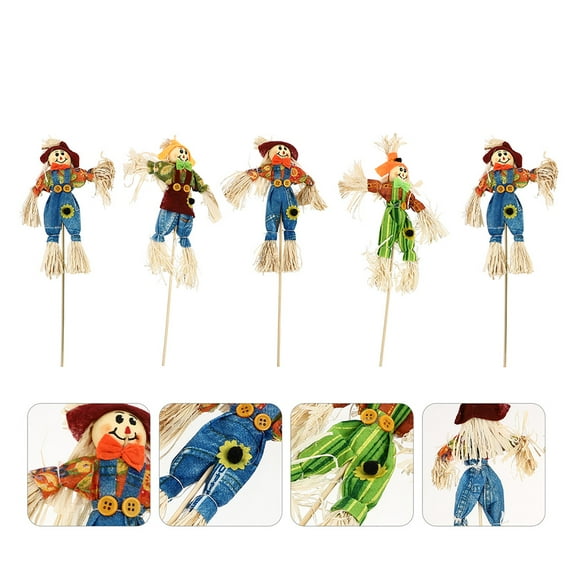 BESTOYARD Giant Decor 5pcs Scarecrow Ornaments Figurines Spooky Door Decorations Random Style