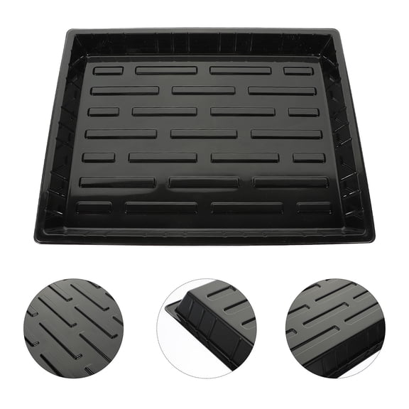 BESTOYARD 5Pcs Gardening Germination Tray Plastic Growing Tray Without Drain Holes Black