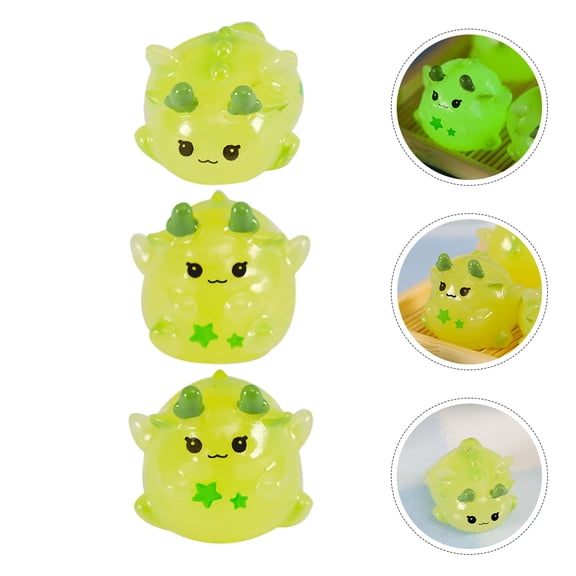 BESTOYARD Resin Small Dragon Figurines Light Green for Bonsai and Outdoor Decoration 6Pcs