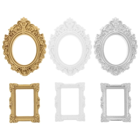 BESTOYARD Mini Photo Frames Phone Shell Decor Accessories Resin 6Pcs