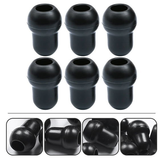 BESTOYARD 6Pcs Replacement Ear Tips for Stethoscope Black with Soft-Sealing for Daily Examination