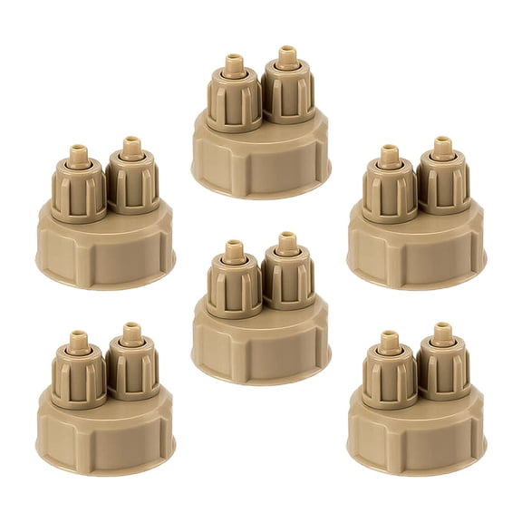 BESTOYARD Grey ABS Quick Screw Bottle Caps for Co2 Generator Easy Setup 6Pcs
