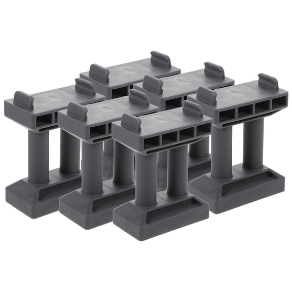 BESTOYARD 6Pcs Toy Train Track Riser Grey Plastic Bridge Pier for Children Scene Building Indoor Play