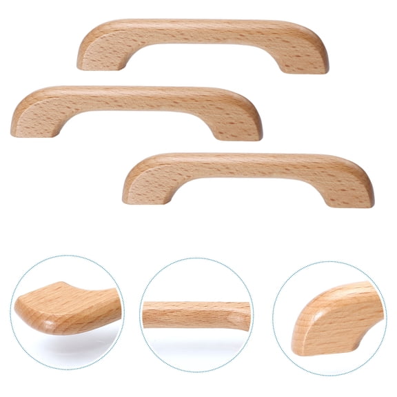 BESTOYARD Furniture Knobs Wood 6pcs Rustic Style For Drawers