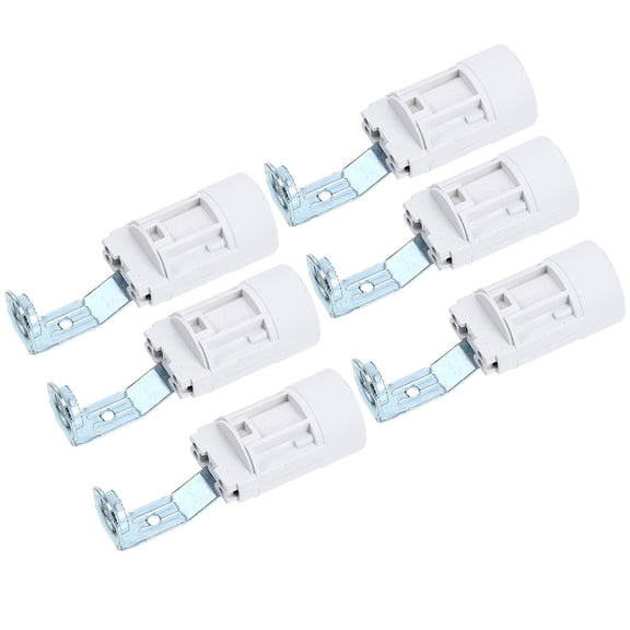BESTOYARD 6Pcs White E14 Candelabra Socket Replacement Light Bulb Holders Easy Install for Lamp Repair and DIY Lighting