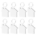 thumbnail image 1 of BESTOYARD Blank Engraving Keychain White Aluminum Alloy 8Pcs, 1 of 8