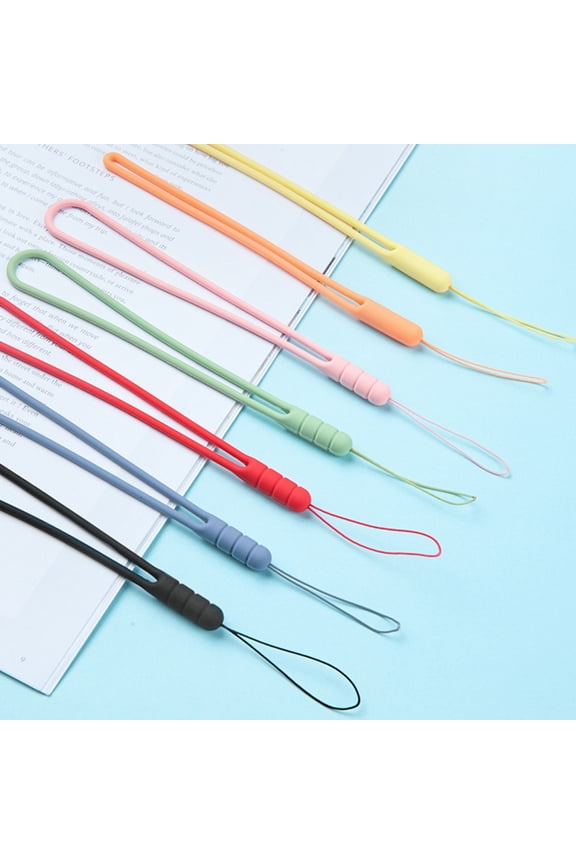 8Pcs Mobile Phone Lanyards Silicone Hanging Chains for Phone Cases Keychains Decor