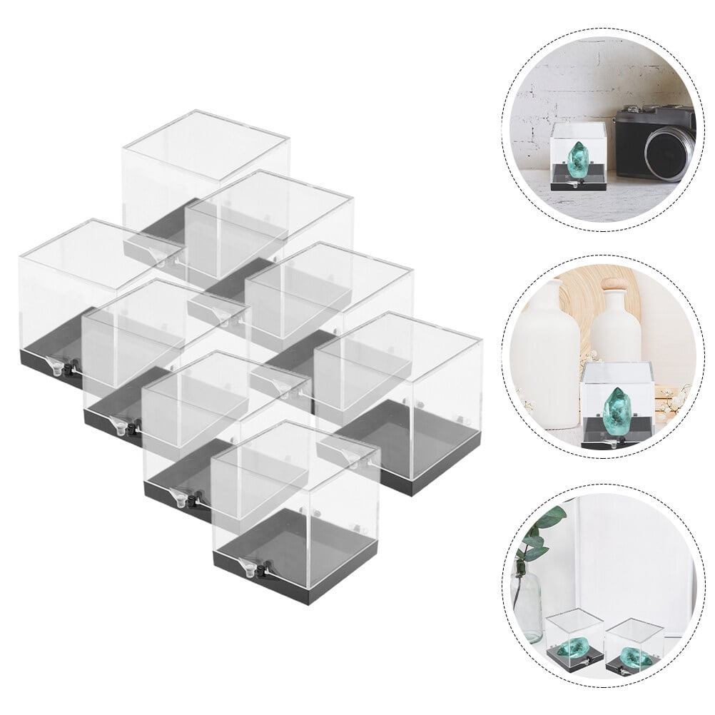 BESTOYARD 8Pcs Mineral Display Case Assorted Color Plastic Storage ...