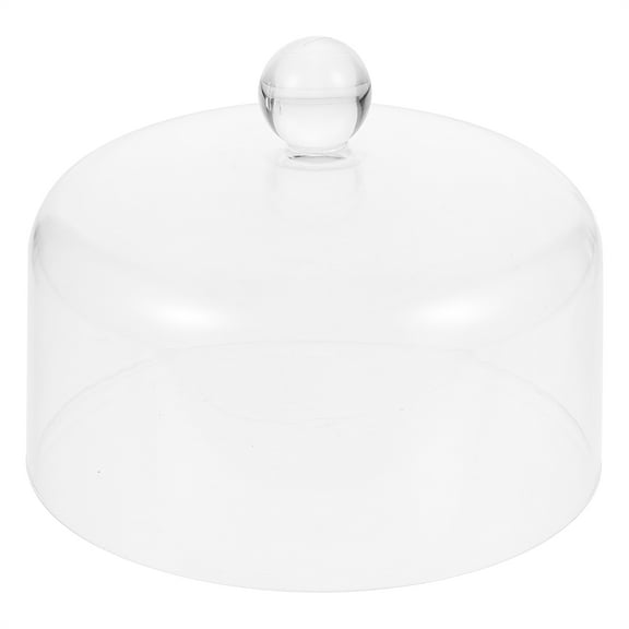 BESTOYARD Clear Acrylic Cake Dome Cover Portable Food Plate Lid with Handle for Home Kitchen