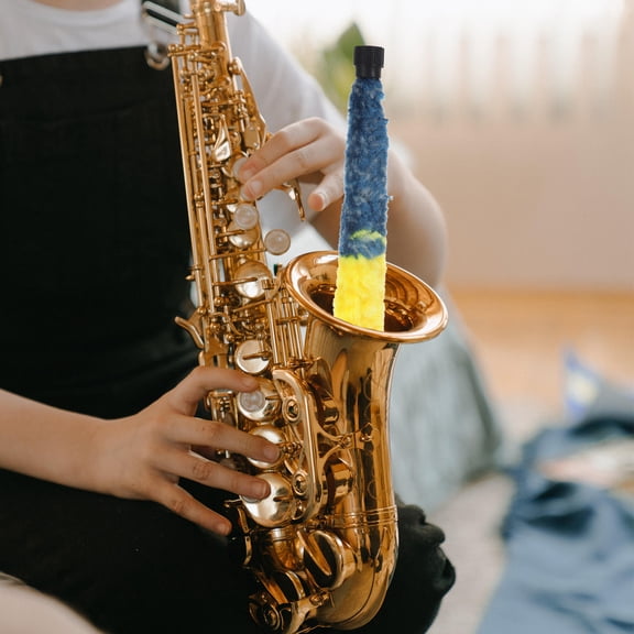 BESTOYARD Saxophone Cleaning Brush with Soft Bristles for Internal and External Instrument Care Assorted Colors