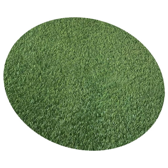 BESTOYARD Artificial Grass Mats for Picnic Party Use Round Plastic Mat 1Set