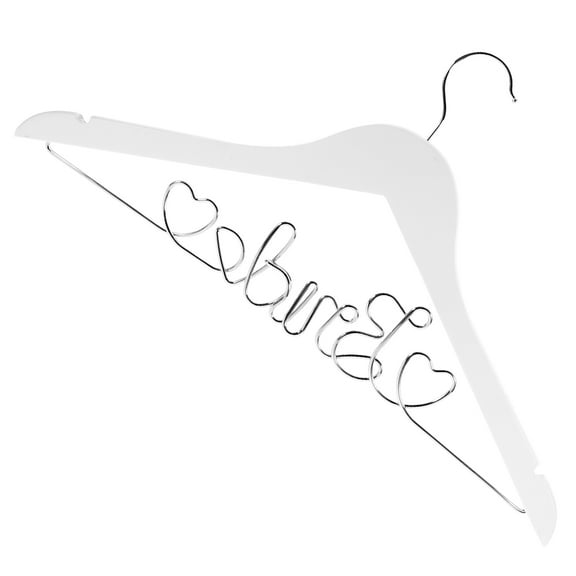 BESTOYARD Bride Wooden Wedding Dress Hanger Decorative Metal Wire Clothing Rail