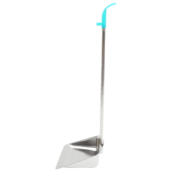 BESTOYARD Stainless Steel Dustpan Long Handle Home Cleaning Supplies Silver