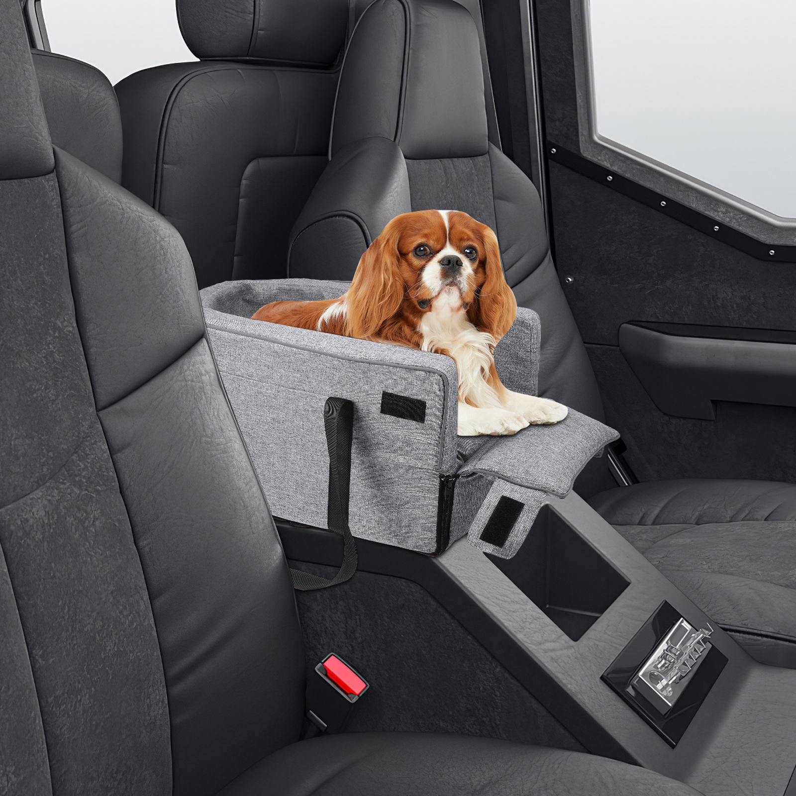 BESTOYARD Pet Seat with Handles Car Seat for Pet Dogs Dark Grey Comfortable Use Experience 1Set