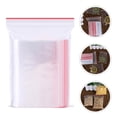 thumbnail image 1 of BESTOYARD 200Pcs Transparent Resealable Plastic Pouches for Snack Candy and Pill Packaging, 1 of 1