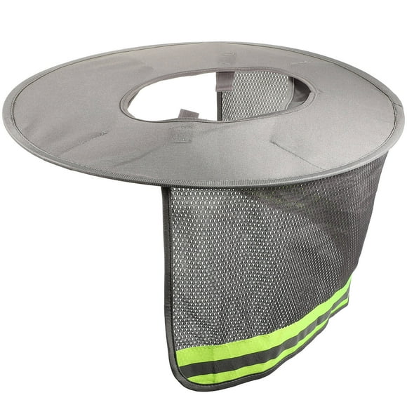 BESTOYARD Construction Hat Accessories Grey Polyester UV Protection for Railway Workers 1Pack