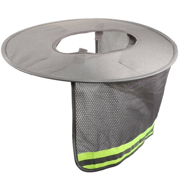 BESTOYARD Hard Hat Shade Brim Grey Polyester Sun Protection for Construction Workers 1Pack