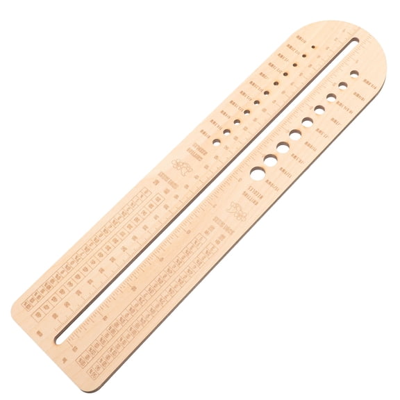 BESTOYARD Sewing Measuring Tool Wood Knitting Ruler Beige Wood 1Pcs Foot Measurement for Craft Work
