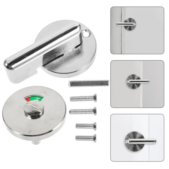 BESTOYARD Occupied Sign Bathroom Door Lock Privacy Indicator Lock Metal Green 1Pack