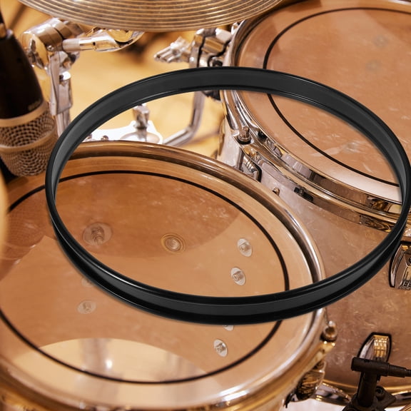 BESTOYARD Drum Percussion Part Accessory Drum Hoop Iron Black 1Set For Beginners