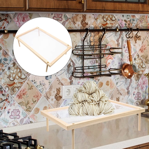 BESTOYARD Food Grade Wood Vegetable Rack for Indoor and Outdoor Home Use in Beige