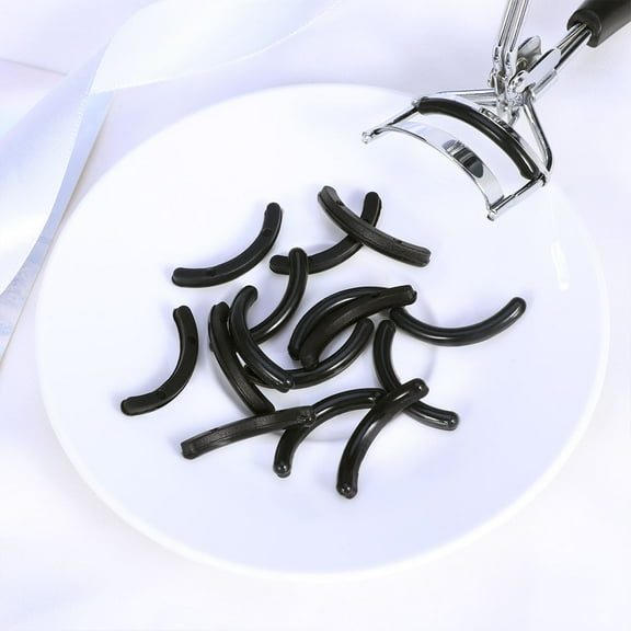 BESTOYARD Curler Replacement Pads Black Silicone Rubber Makeup 16Pcs