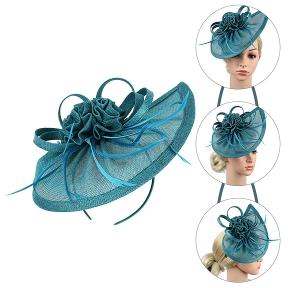 BESTOYARD Retro Green Mesh Headwear Decorative Hairpiece for Wedding Evening Occasions