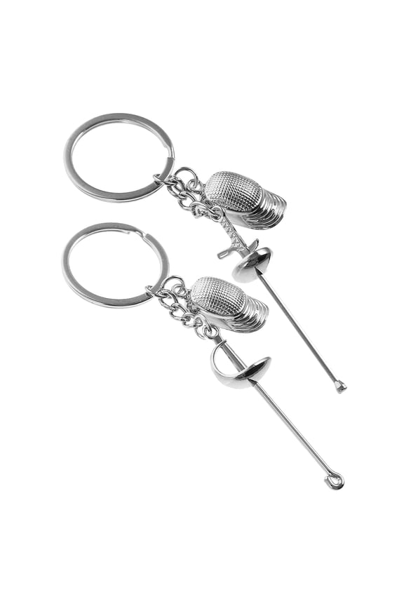 Fencing Foil Sword Fencing Keychain Zinc Alloy 1Set Personal Touch for Bag Attachment