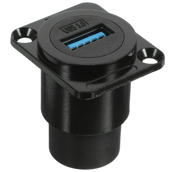 BESTOYARD Black USB Panel Mount Flush Adapter Zinc Casting Mold USB 3.0 Connector with Anti Aging Feature