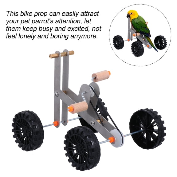 BESTOYARD Bike Parrot Training Toy Metal Intelligence Development Playtime 1 Set