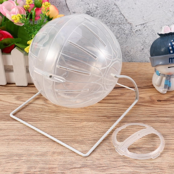 BESTOYARD Hamster Running Ball Transparent Plastic Metal No-Toxic Pet Exercise Safe Fun