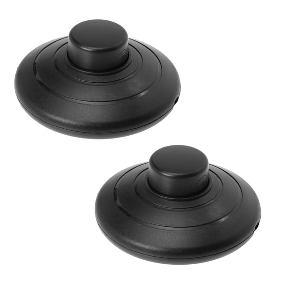 BESTOYARD 2Pcs Black Foot Switch for Lamp Durable Plastic Foot Pedal for Bedside and Floor Lamps