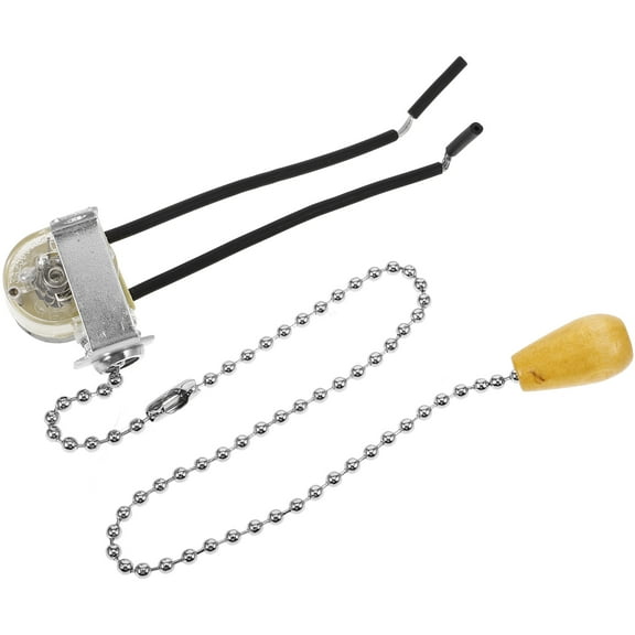 BESTOYARD Silver Light Pull Switch Silent Pull Cord Switch for Bathroom and Lamp Fixtures Replacement