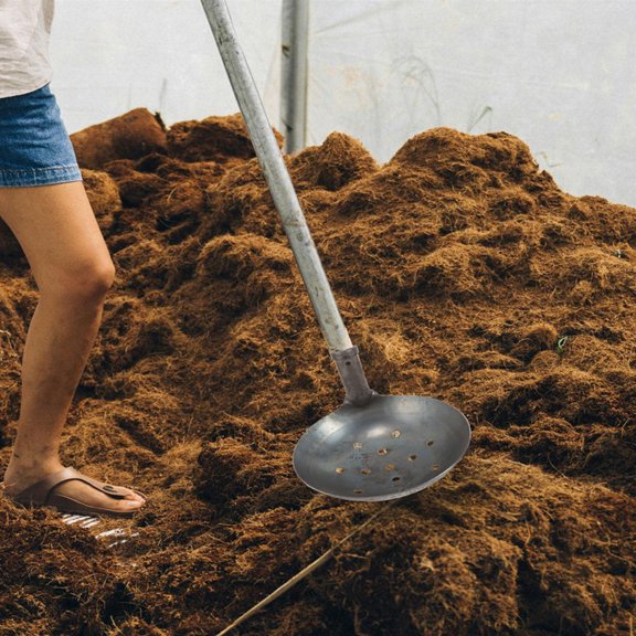BESTOYARD Metal Sifting Shovel Grey Durable for Muck and Construction Debris Removal