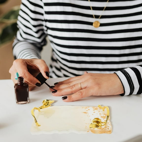 BESTOYARD White Nail Art Pallet for Gel Polish Mixing and Manicure Supplies