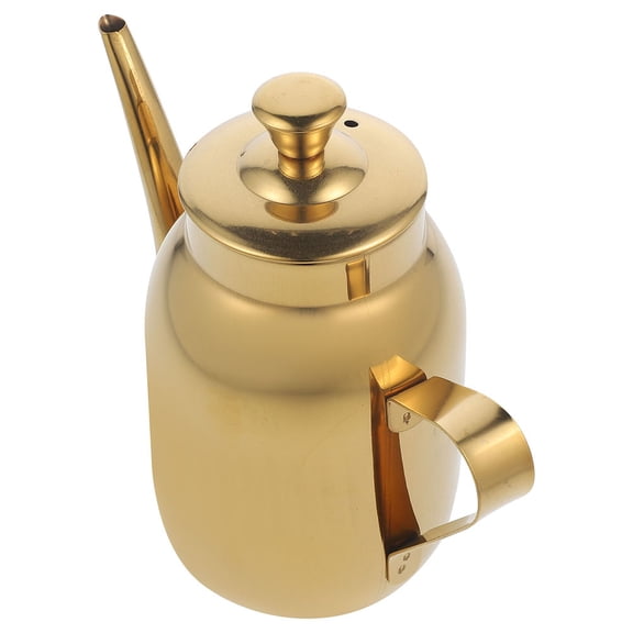 BESTOYARD Oil Storage Container Kitchen Supply with Golden Finish and Convenient Handle