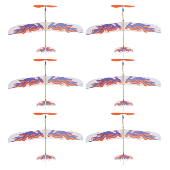 BESTOYARD 6Pcs Rubber Band Powered Airplanes DIY Flying Glider Plane Models