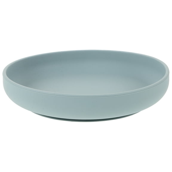 BESTOYARD Portable Plate for Disabled Sky Blue Silicone Non Slip Design 1Pcs