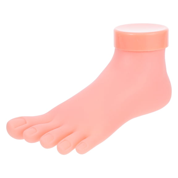 BESTOYARD Nail Practice Model Manicure Hand Model Khaki Vinyl 1Pcs