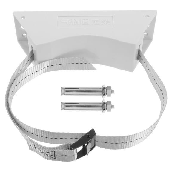 BESTOYARD Sturdy Wall Gas Cylinder Holder White Propane Tank Bracket for Safe Adjustable Mounting