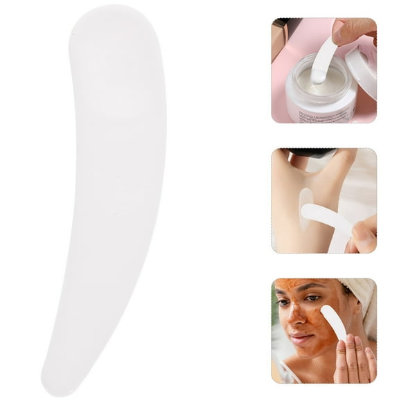 BESTOYARD Reusable Makeup Spoon and Facial for Face Use Durable Plastic Beauty Tool White 50Pcs
