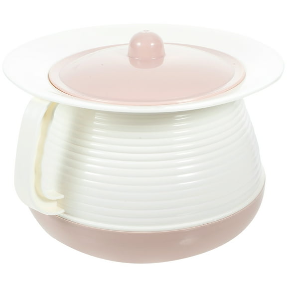 BESTOYARD Adult Potty with Lid Plastic White 1Pack for Home Practical Style