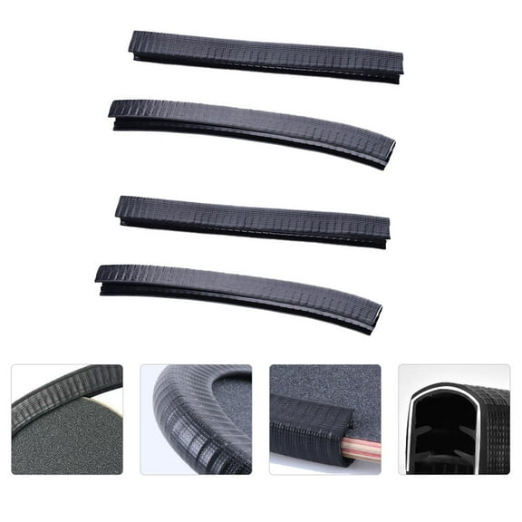 BESTOYARD 2 Pairs of Skateboard Accessories Black Silicone Rubber Edge Guard for Skateboarding